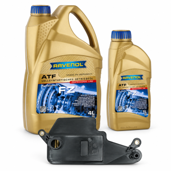 Zestaw olejowy FZ FW6A-EL – RAVENOL ATF FZ 5L + filtr, bez uszczelki – składniki zestawu